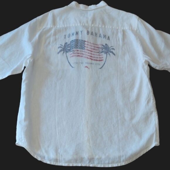 Tommy Bahama Americana Palms Linen Shirt - Picture 4 of 14